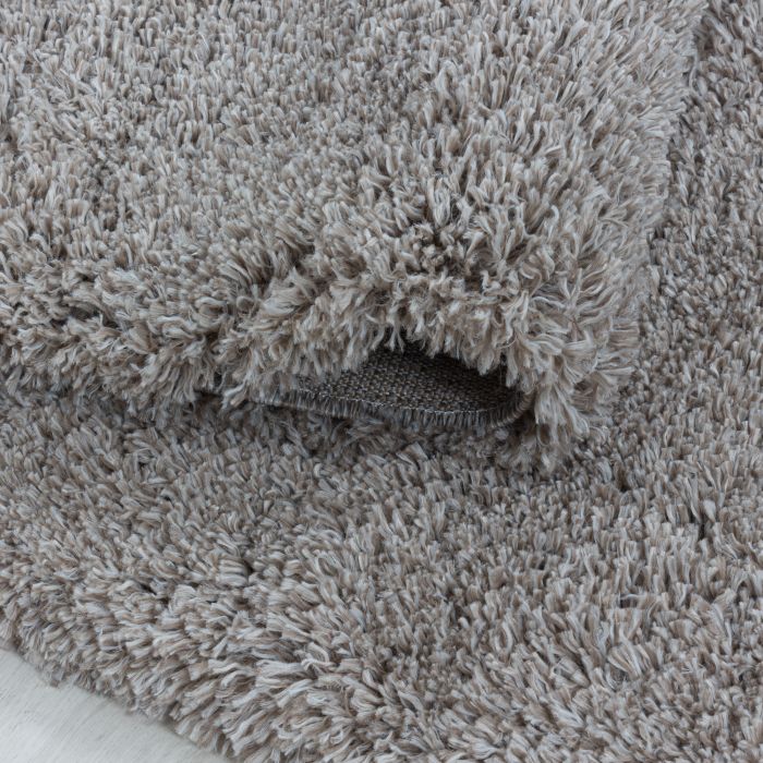 Fluffy Shaggy vloerkleed hoogpolig rechthoek 140x200cm beige
