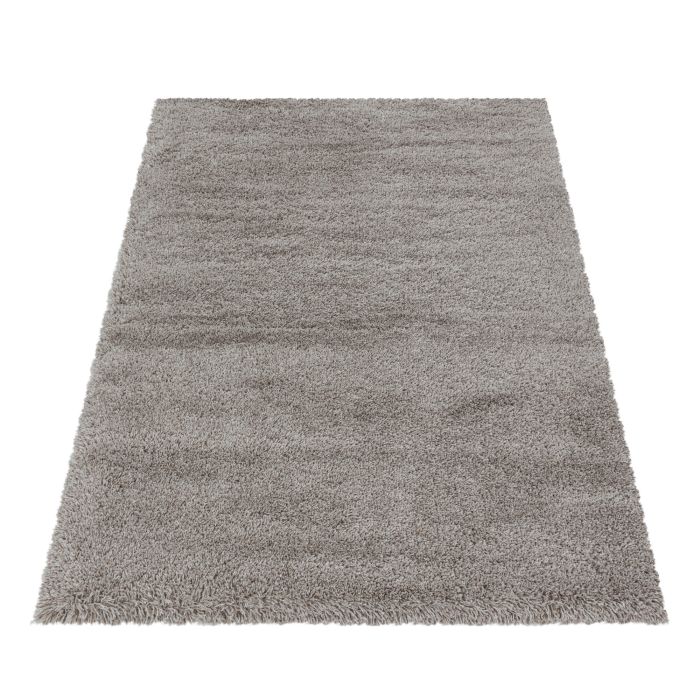Fluffy Shaggy vloerkleed hoogpolig rechthoek 140x200cm beige