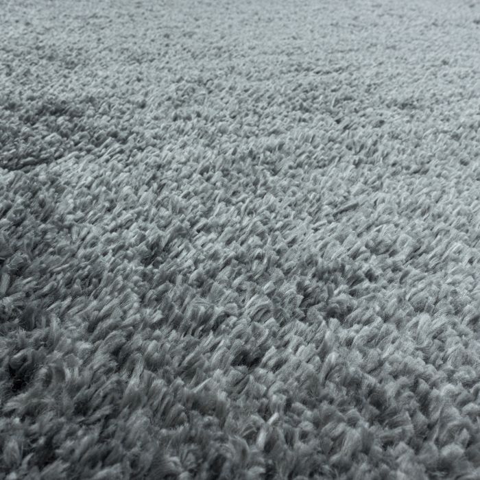 Fluffy Shaggy vloerkleed hoogpolig rechthoek 80x150cm lichtgrijs