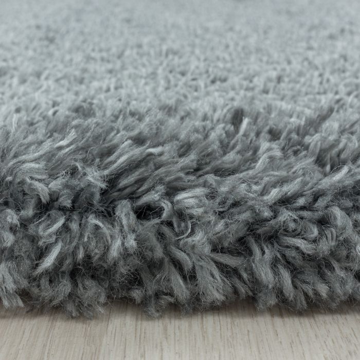 Fluffy Shaggy vloerkleed hoogpolig rechthoek 80x150cm lichtgrijs