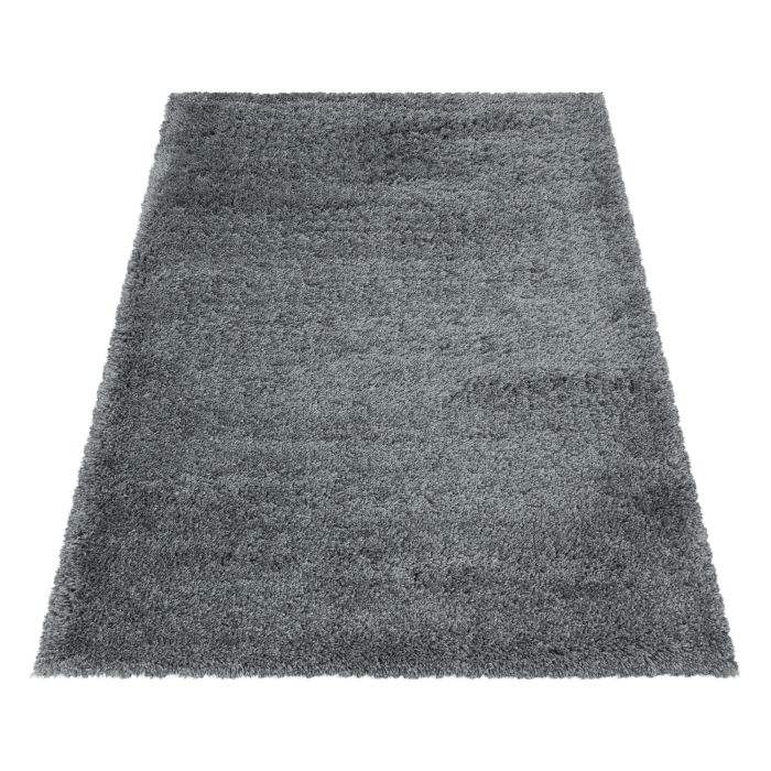 Fluffy Shaggy vloerkleed hoogpolig rechthoek 80x150cm lichtgrijs