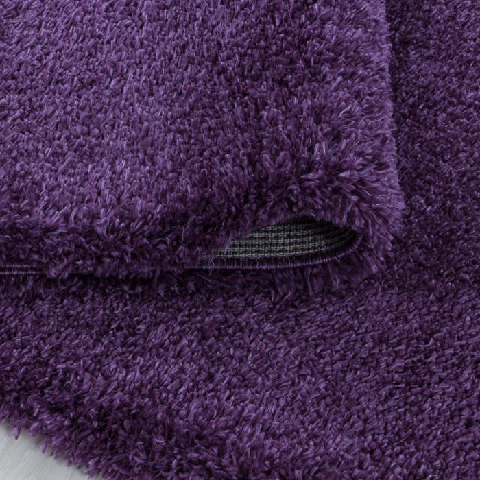 Fluffy Shaggy vloerkleed hoogpolig rond Ø 200cm lila
