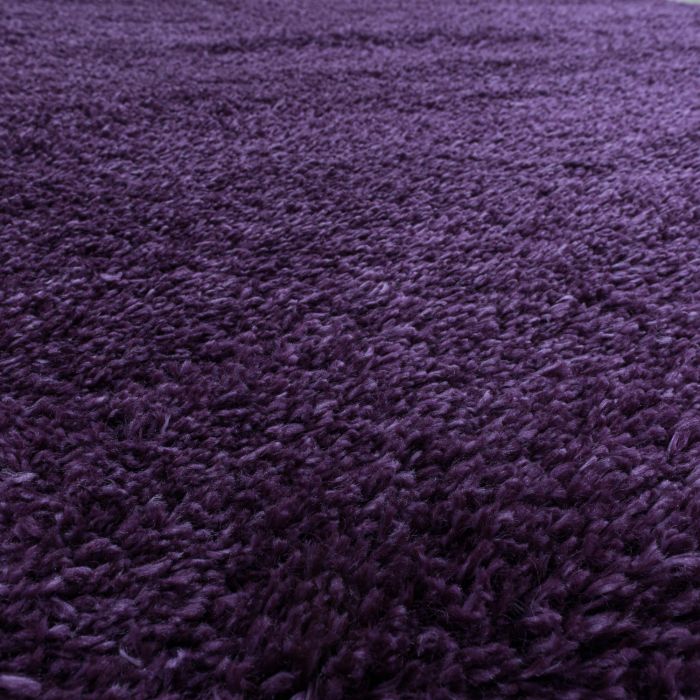 Fluffy Shaggy vloerkleed hoogpolig rond Ø 200cm lila