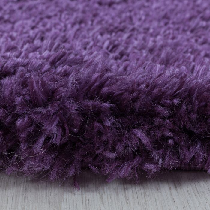 Fluffy Shaggy vloerkleed hoogpolig rond Ø 200cm lila