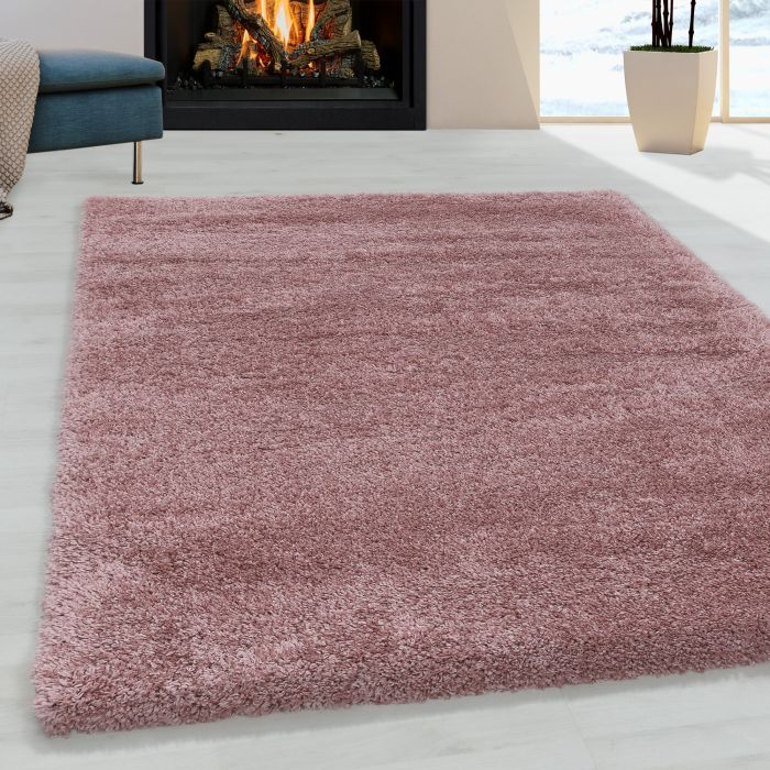 Fluffy Shaggy vloerkleed hoogpolig rechthoek 160x230cm roos
