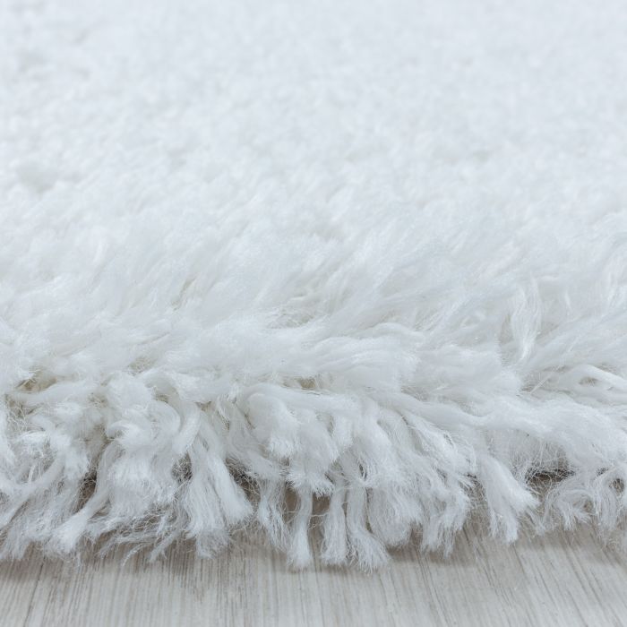Fluffy Shaggy vloerkleed hoogpolig rechthoek 120x170cm wit