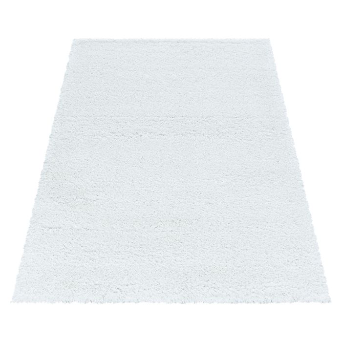 Fluffy Shaggy vloerkleed hoogpolig rechthoek 120x170cm wit