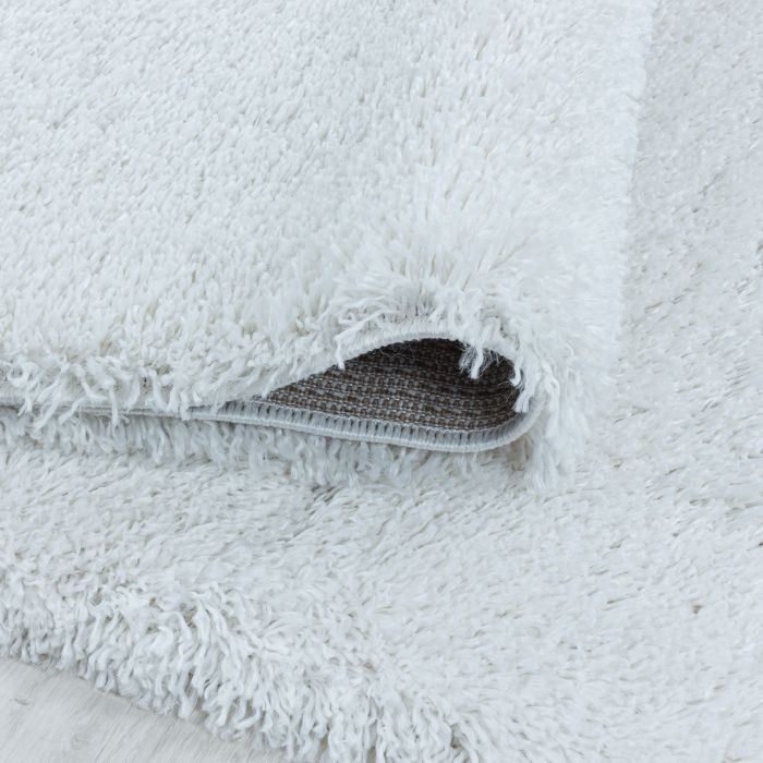 Fluffy Shaggy vloerkleed hoogpolig rechthoek 120x170cm wit