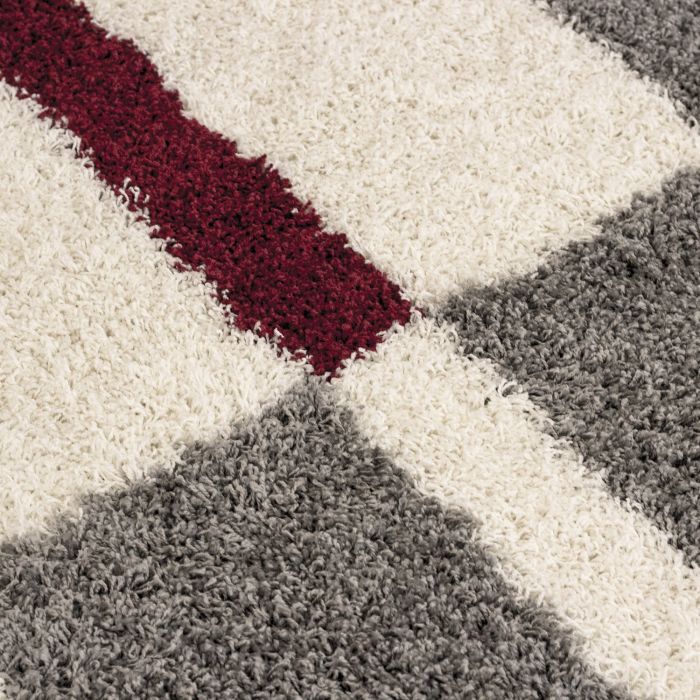 Gala Shaggy vloerkleed hoogpolig rechthoek 200x290cm rood