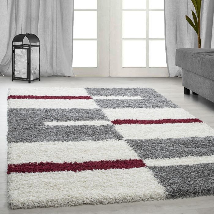 Gala Shaggy vloerkleed hoogpolig rechthoek 200x290cm rood
