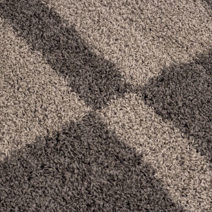 Gala Shaggy vloerkleed hoogpolig rechthoek 80x150cm taupe