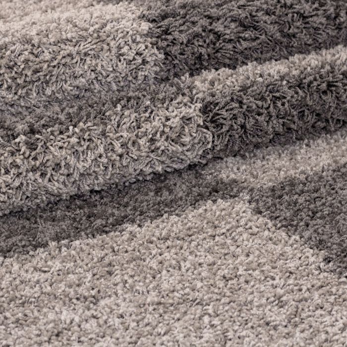 Gala Shaggy vloerkleed hoogpolig rechthoek 80x150cm taupe