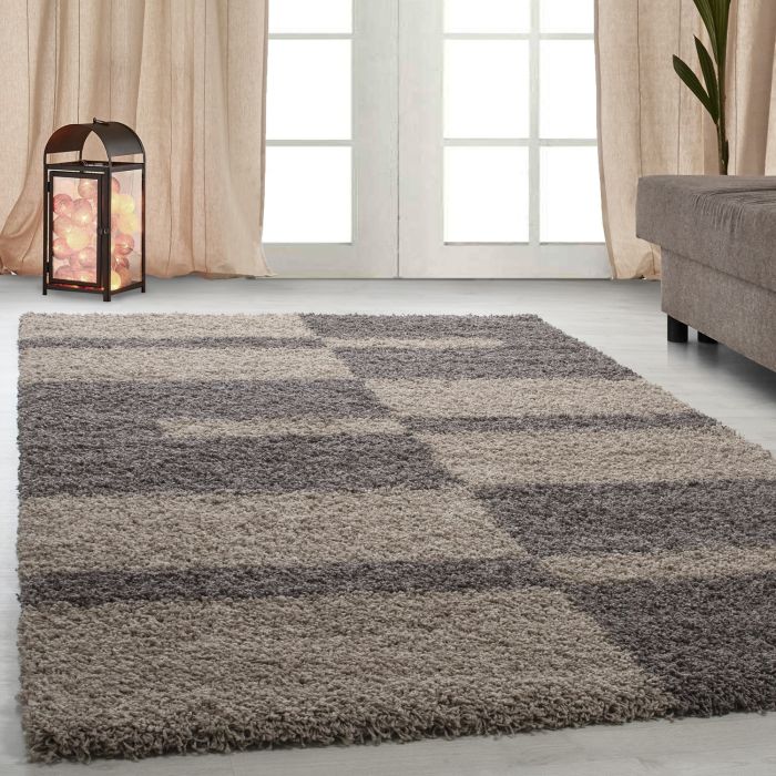 Gala Shaggy vloerkleed hoogpolig rechthoek 200x290cm taupe
