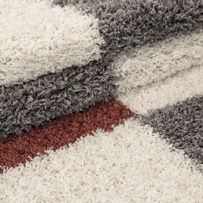 Gala Shaggy vloerkleed hoogpolig rechthoek 80x150cm terra