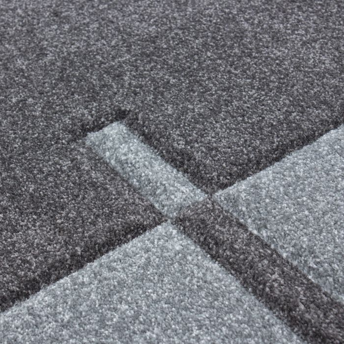 Hawaii Streep vloerkleed laagpolig rechthoek 80x150cm grijs