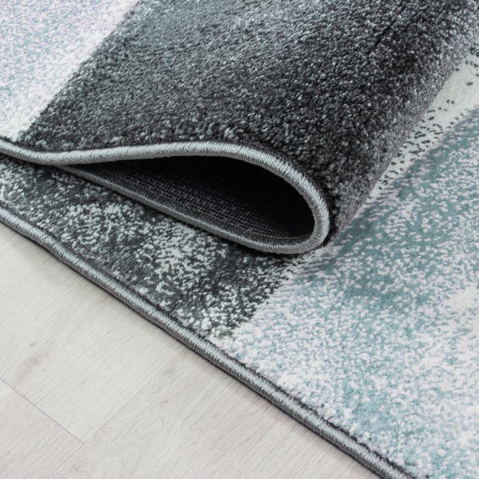 Hawaii Tetris vloerkleed laagpolig rechthoek 160x230cm blauw