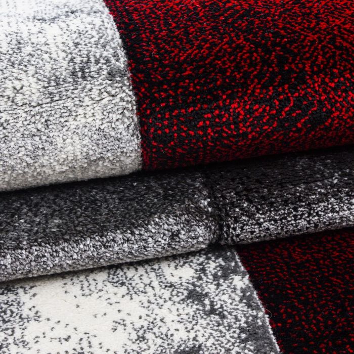 Hawaii Tetris vloerkleed laagpolig rechthoek 160x230cm rood