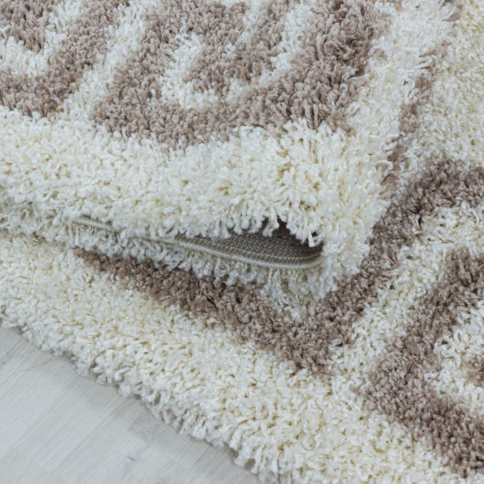 Hera Shaggy vloerkleed hoogpolig rechthoek 280x370cm beige