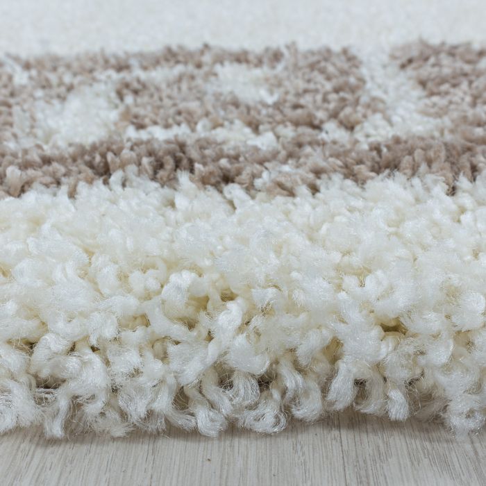 Hera Shaggy vloerkleed hoogpolig rechthoek 280x370cm beige