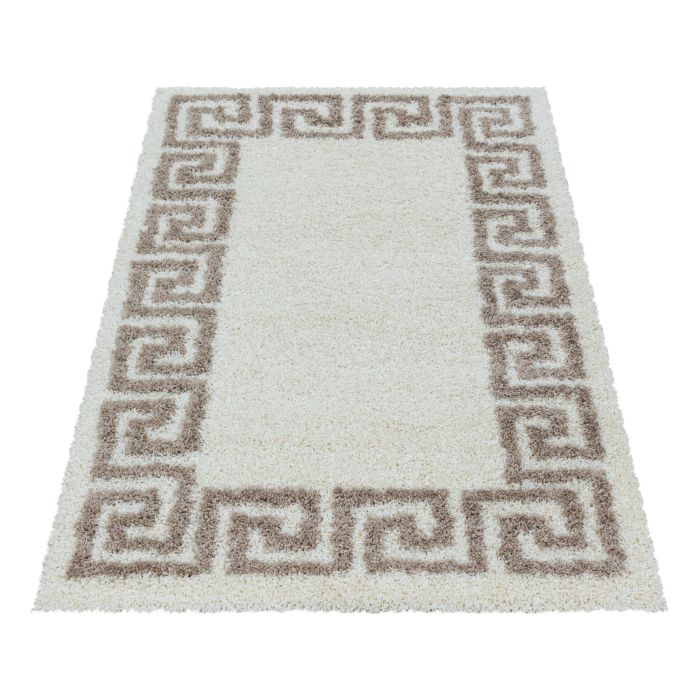 Hera Shaggy vloerkleed hoogpolig rechthoek 280x370cm beige