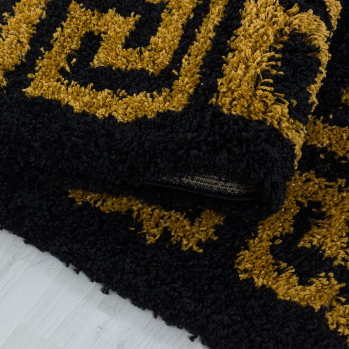 Hera Shaggy vloerkleed hoogpolig rechthoek 120x170cm goud