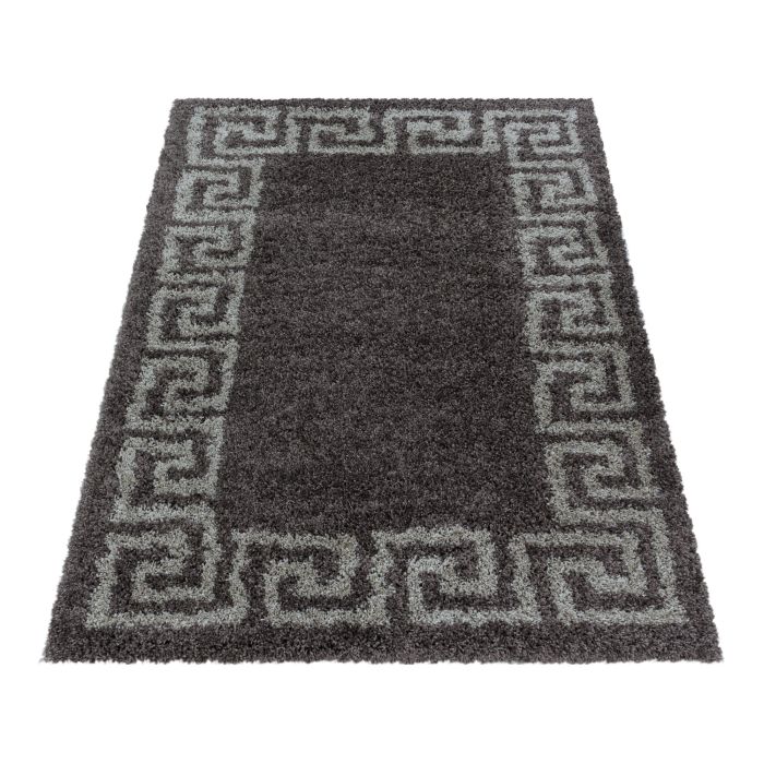 Hera Shaggy vloerkleed hoogpolig rechthoek 140x200cm taupe