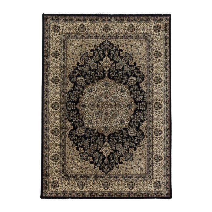 Kashmir Celtik vloerkleed laagpolig rechthoek 240x340cm zwart