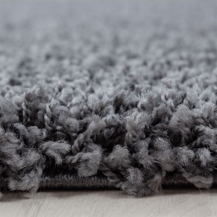 Life Shaggy vloerkleed hoogpolig loper 80x250cm grijs