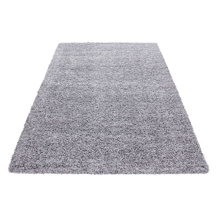 Life Shaggy vloerkleed hoogpolig rechthoek 140x200cm lichtgrijs