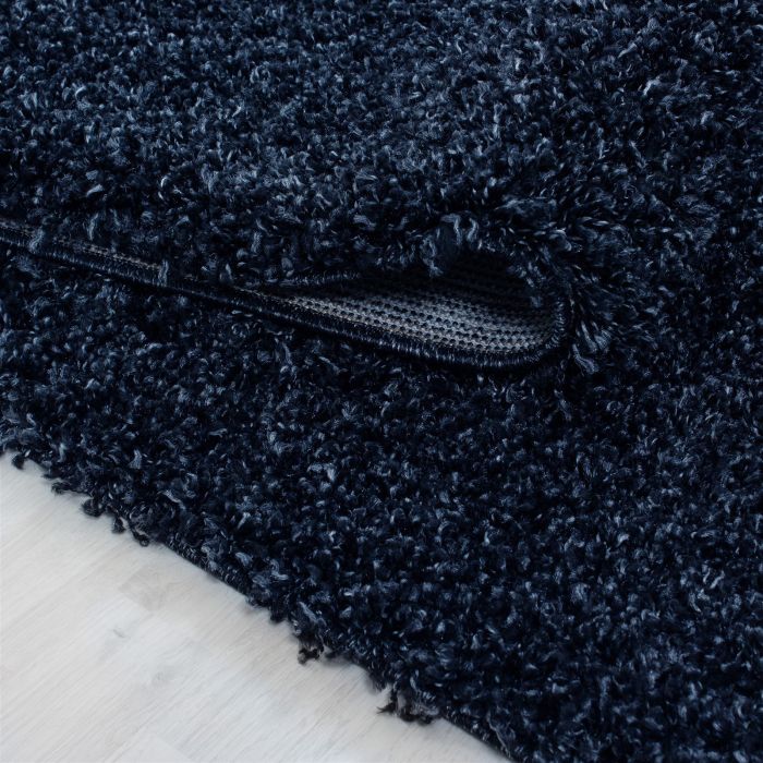 Life Shaggy vloerkleed hoogpolig rechthoek 160x230cm navy blauw