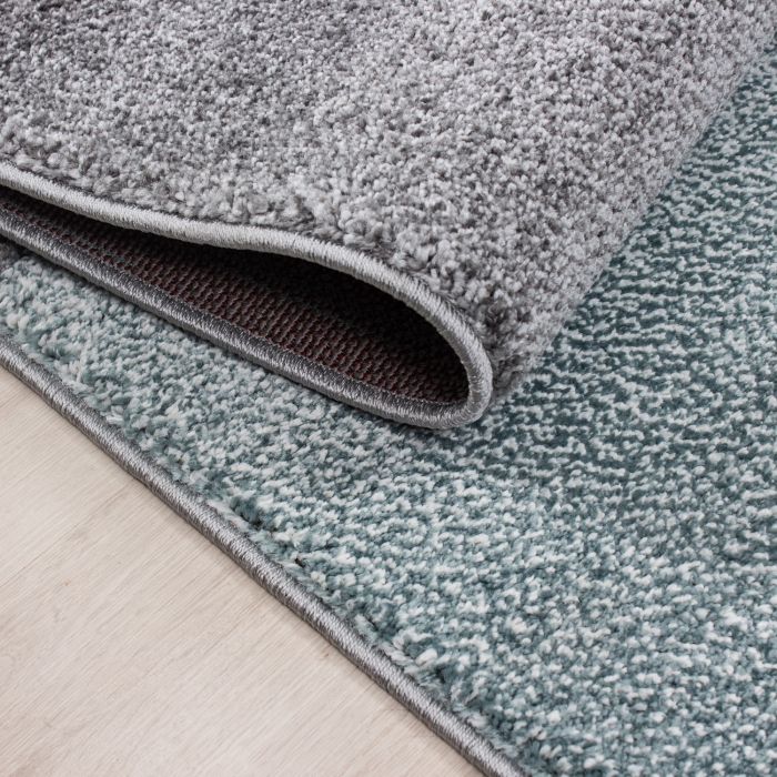 Lucca Blok vloerkleed laagpolig rechthoek 200x290cm blauw