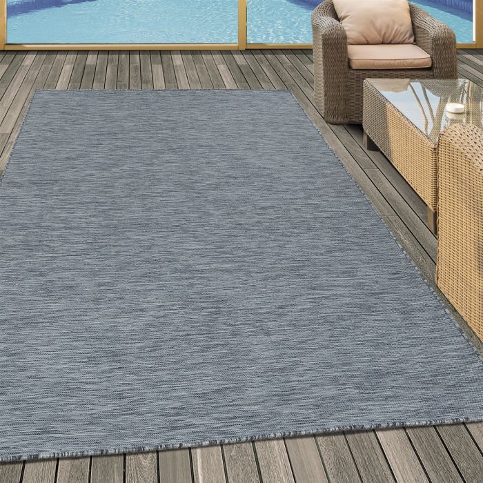 Mambo buitenkleed platgeweven rechthoek 140x200cm antraciet
