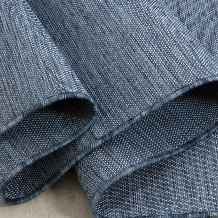 Mambo buitenkleed platgeweven rechthoek 80x150cm blauw