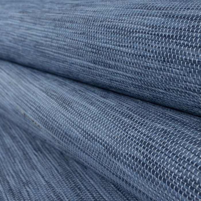 Mambo buitenkleed platgeweven rechthoek 80x150cm blauw