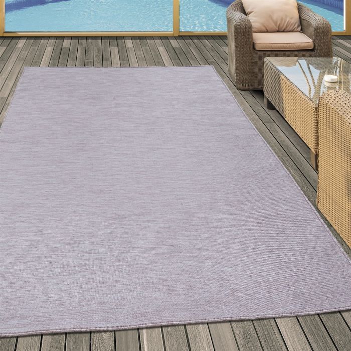 Mambo buitenkleed platgeweven rechthoek 160x230cm roze