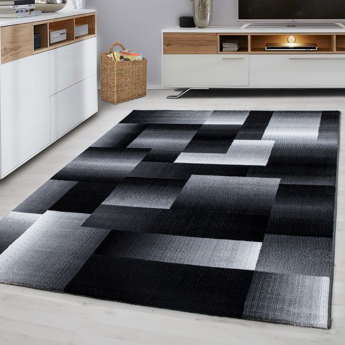 Miami Jawa vloerkleed laagpolig rechthoek 80x150cm zwart