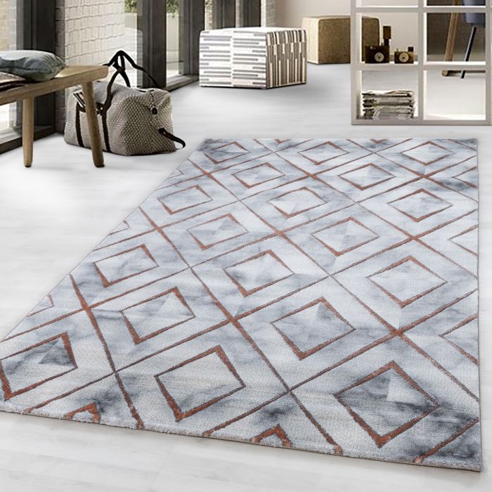Naxos Rhamnous W vloerkleed laagpolig rechthoek 120x170cm bronskleur