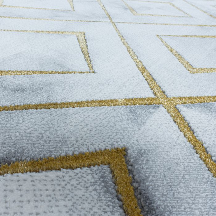 Naxos Rhamnous W vloerkleed laagpolig rechthoek 80x150cm goud