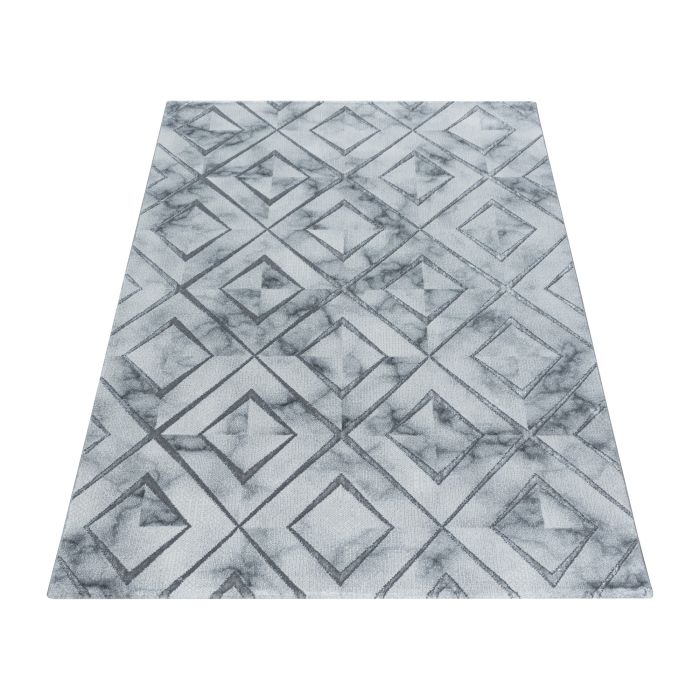Naxos Rhamnous W vloerkleed laagpolig rechthoek 120x170cm zilverkleur