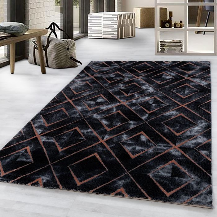 Naxos Rhamnous B vloerkleed laagpolig rechthoek 140x200cm bronskleur