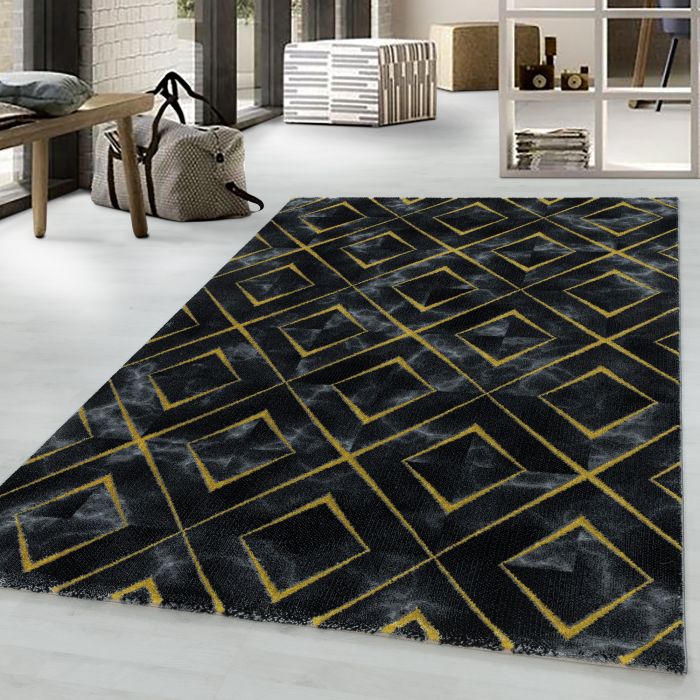 Naxos Rhamnous B vloerkleed laagpolig rechthoek 120x170cm goud