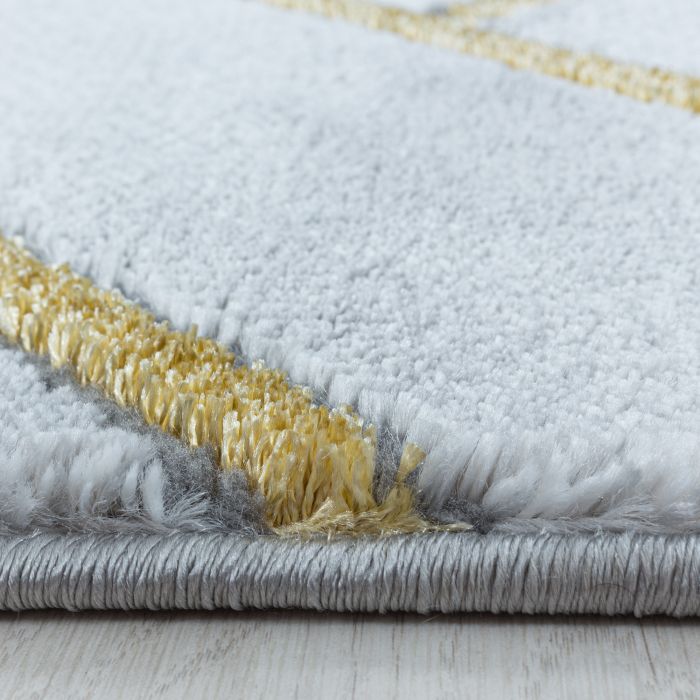 Naxos Parallel W vloerkleed laagpolig rechthoek 240x340cm goud