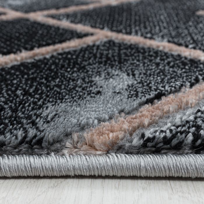Naxos Parallel B vloerkleed laagpolig rechthoek 120x170cm bronskleur