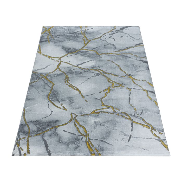 Naxos Marmer vloerkleed laagpolig rechthoek 80x150cm goud
