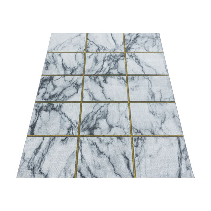 Naxos Tegel vloerkleed laagpolig rechthoek 160x230cm goud