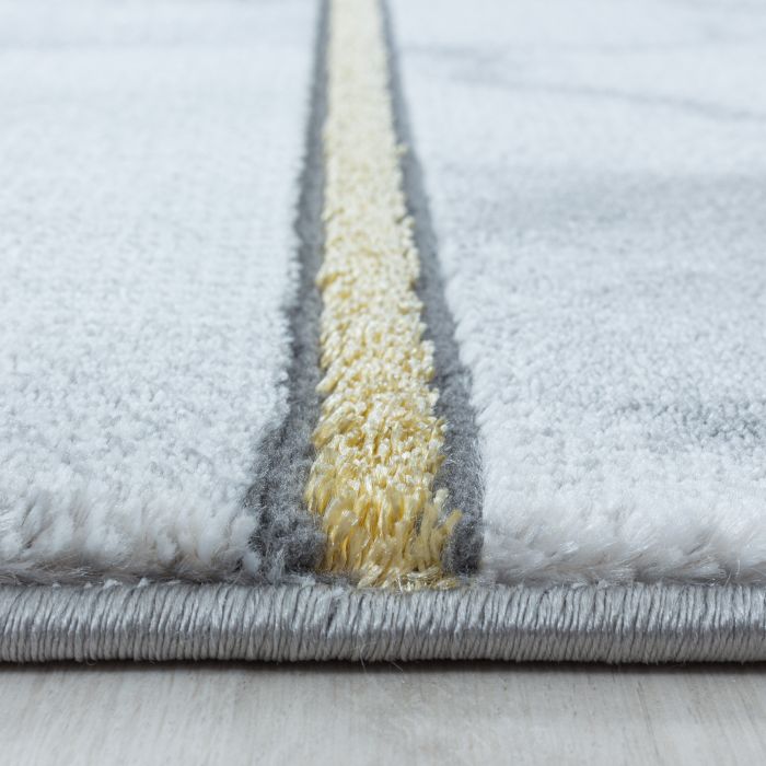 Naxos Tegel vloerkleed laagpolig rechthoek 160x230cm goud
