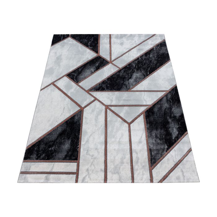 Naxos Kera vloerkleed laagpolig rechthoek 80x150cm bronskleur