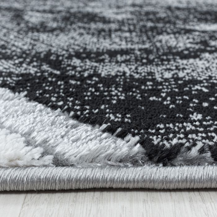 Naxos Kera vloerkleed laagpolig rechthoek 120x170cm zilverkleur