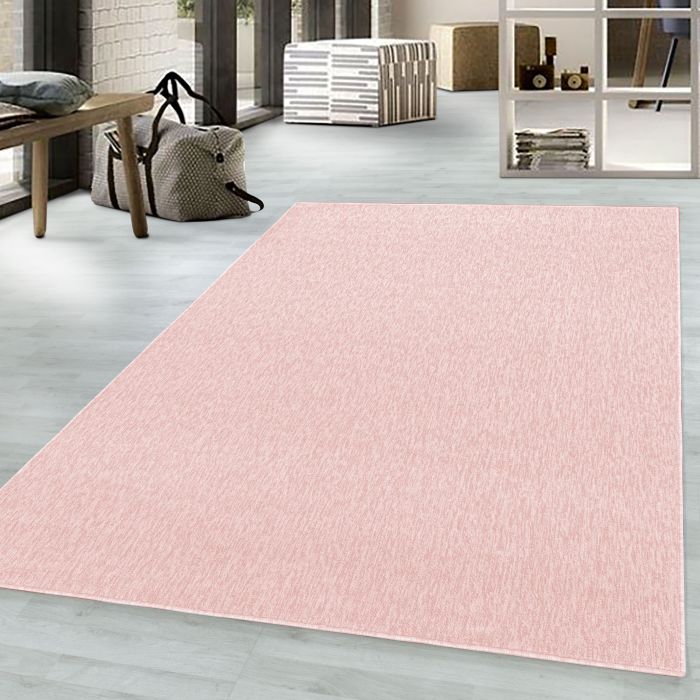 Nizza vloerkleed lussenpolig rechthoek 140x200cm roos
