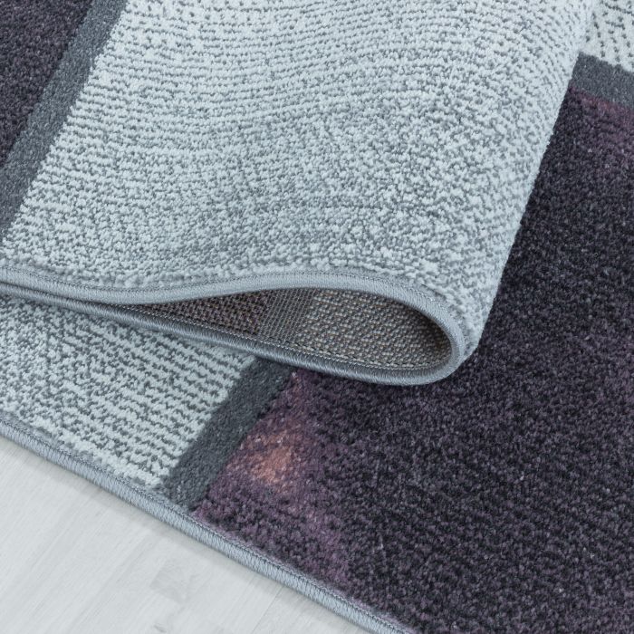 Ottawa Blok vloerkleed laagpolig loper 80x250cm lila